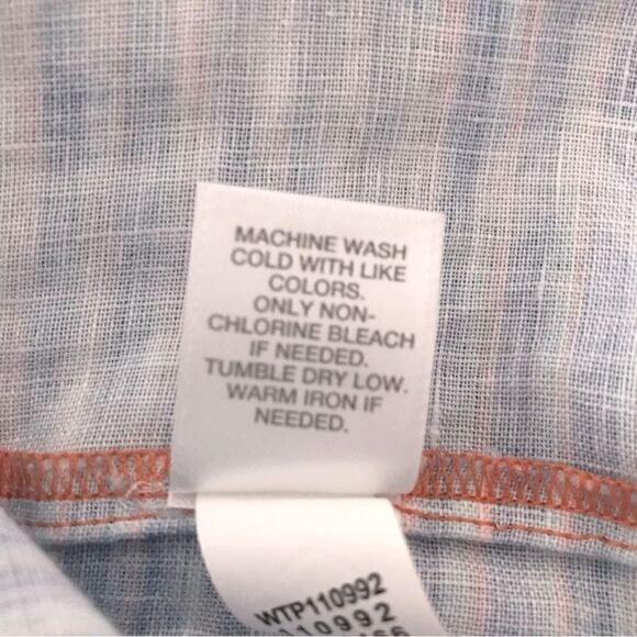 J. Jill Love Linen Multicolored Striped Floral Linen Popover Blouse - Picture 15 of 15